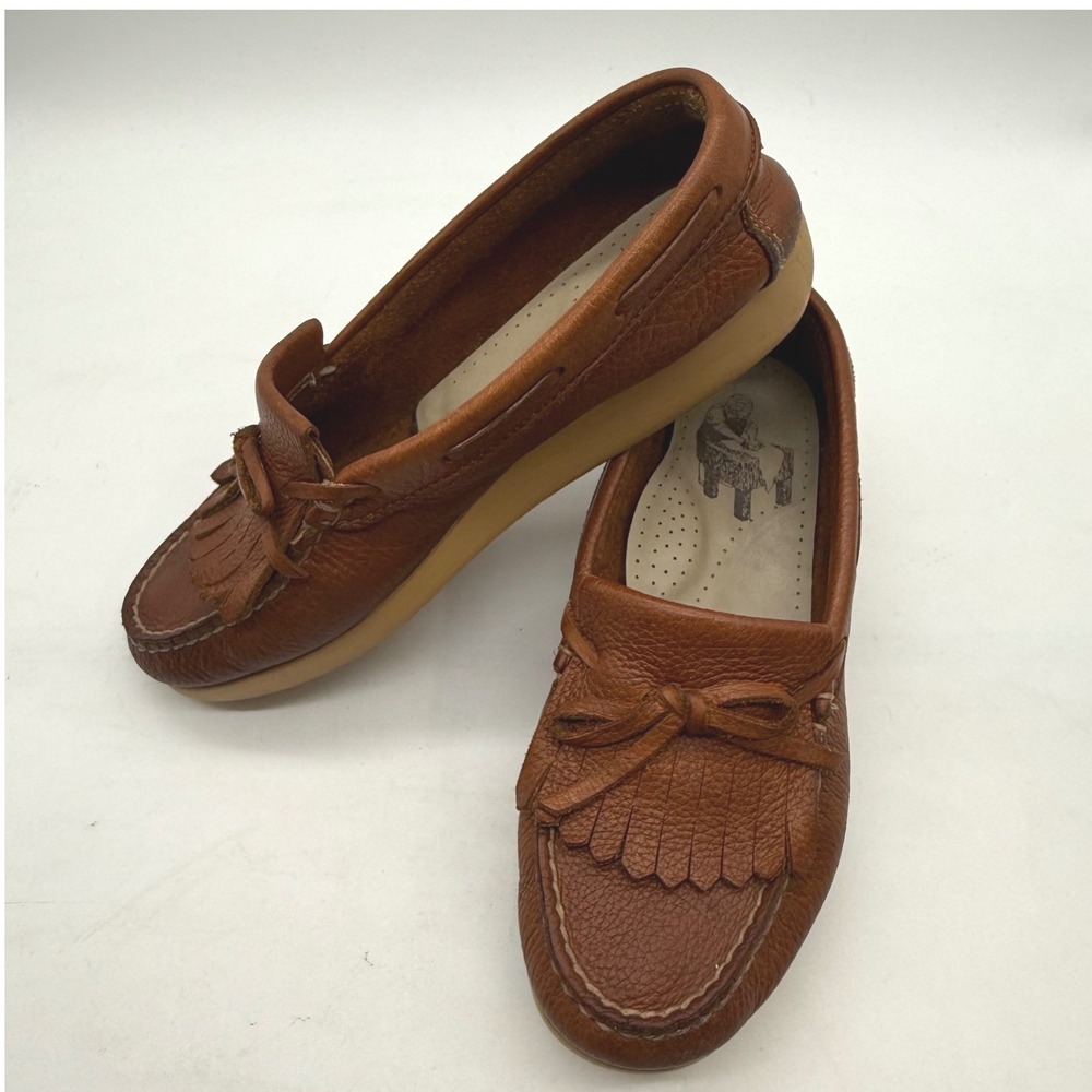 SAS Women's Brown Leather Moccasin Flats